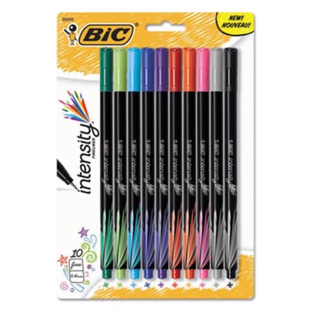 Bic Intensity Marker Pen, Assorted Ink, 10PK BI471684